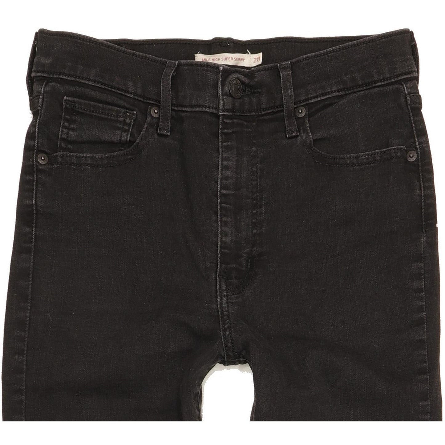 Levi's Mile Black Skinny Slim Stretch Jeans High Waisted W28 L29