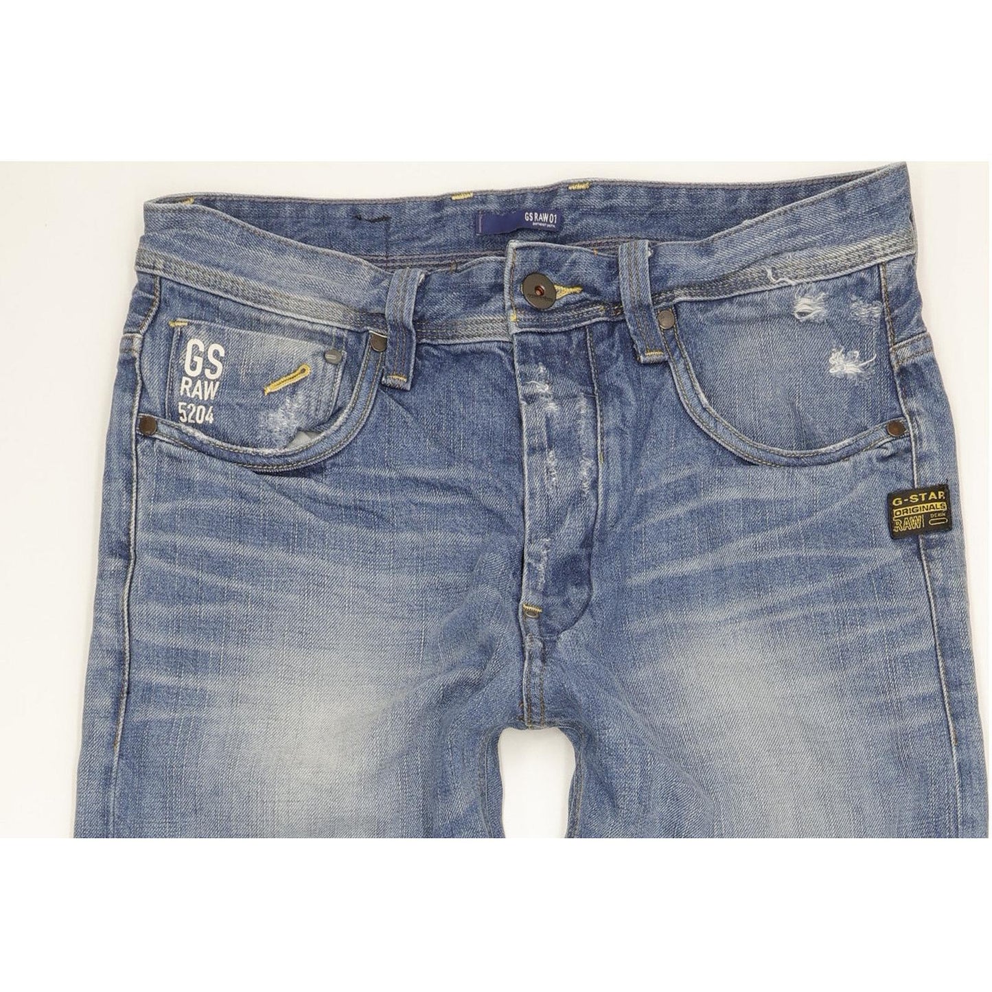 G-Star Attacc Men Blue Straight Regular Jeans W32 L34