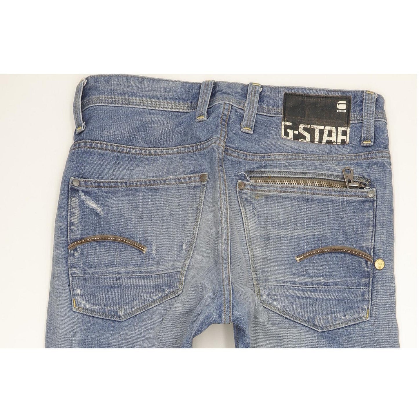 G-Star Attacc Men Blue Straight Regular Jeans W32 L34