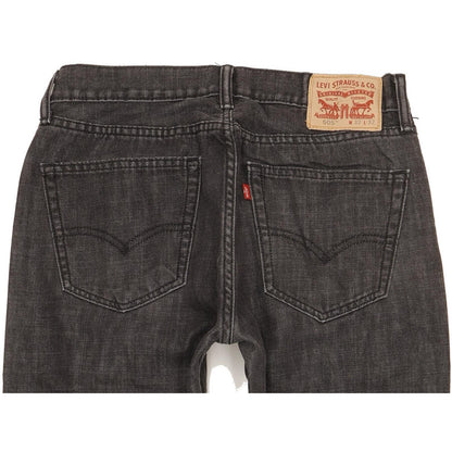 Wrangler 505 Men Black Straight Regular Stretch Jeans W32 L28