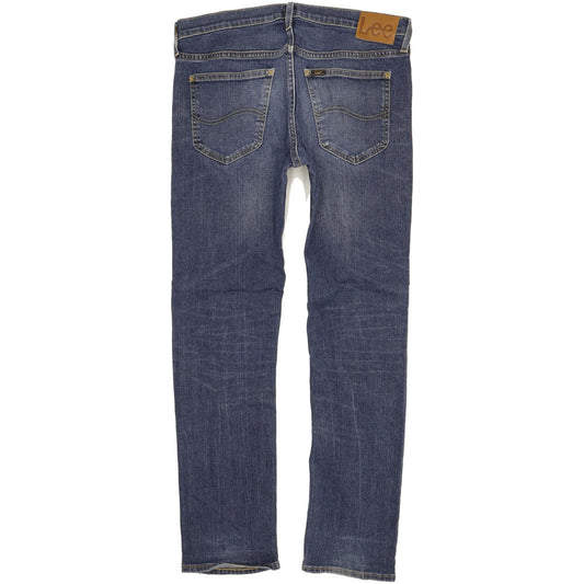 Lee Daren Men Blue Straight Slim Stretch Jeans W34 L32