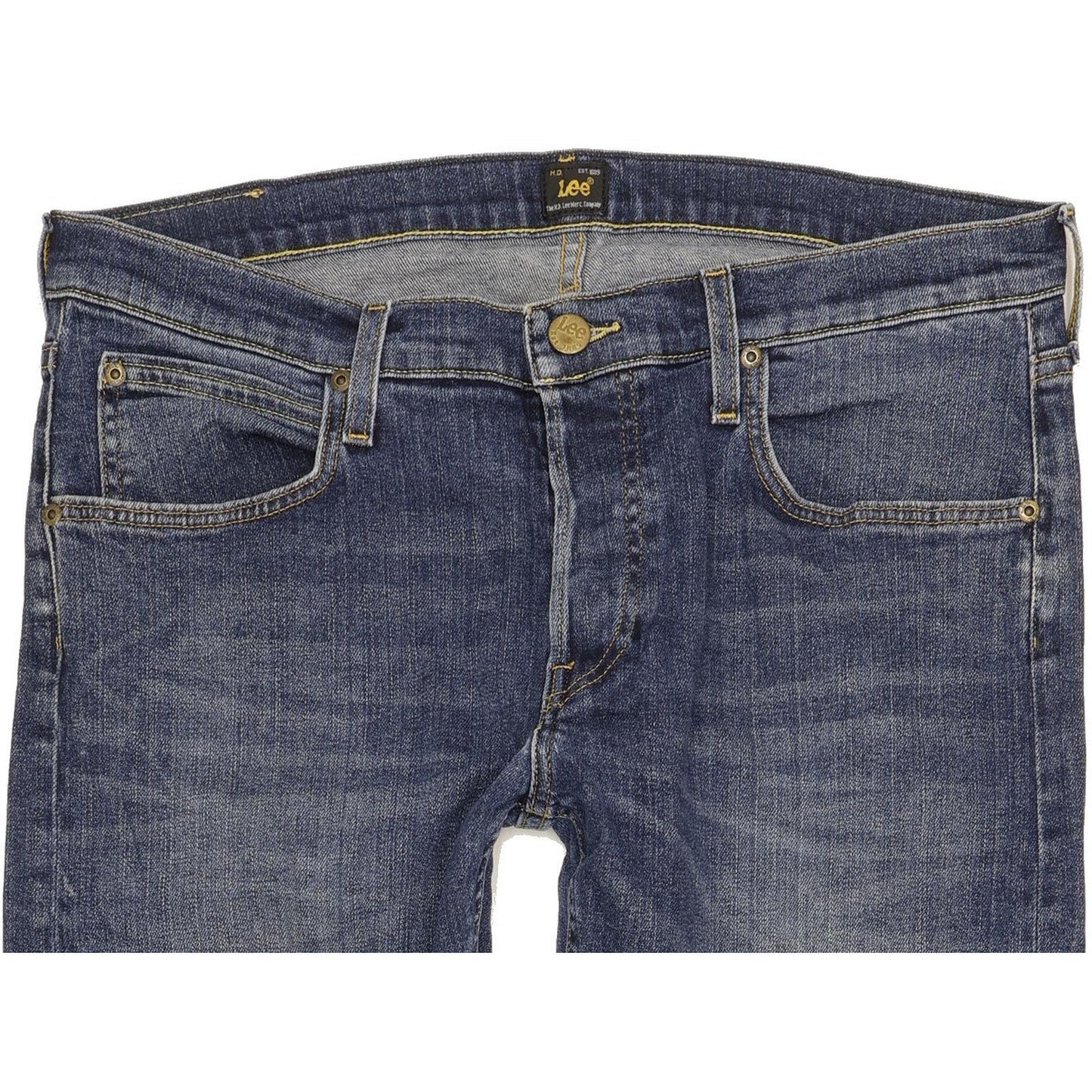 Lee Daren Men Blue Straight Slim Stretch Jeans W34 L32