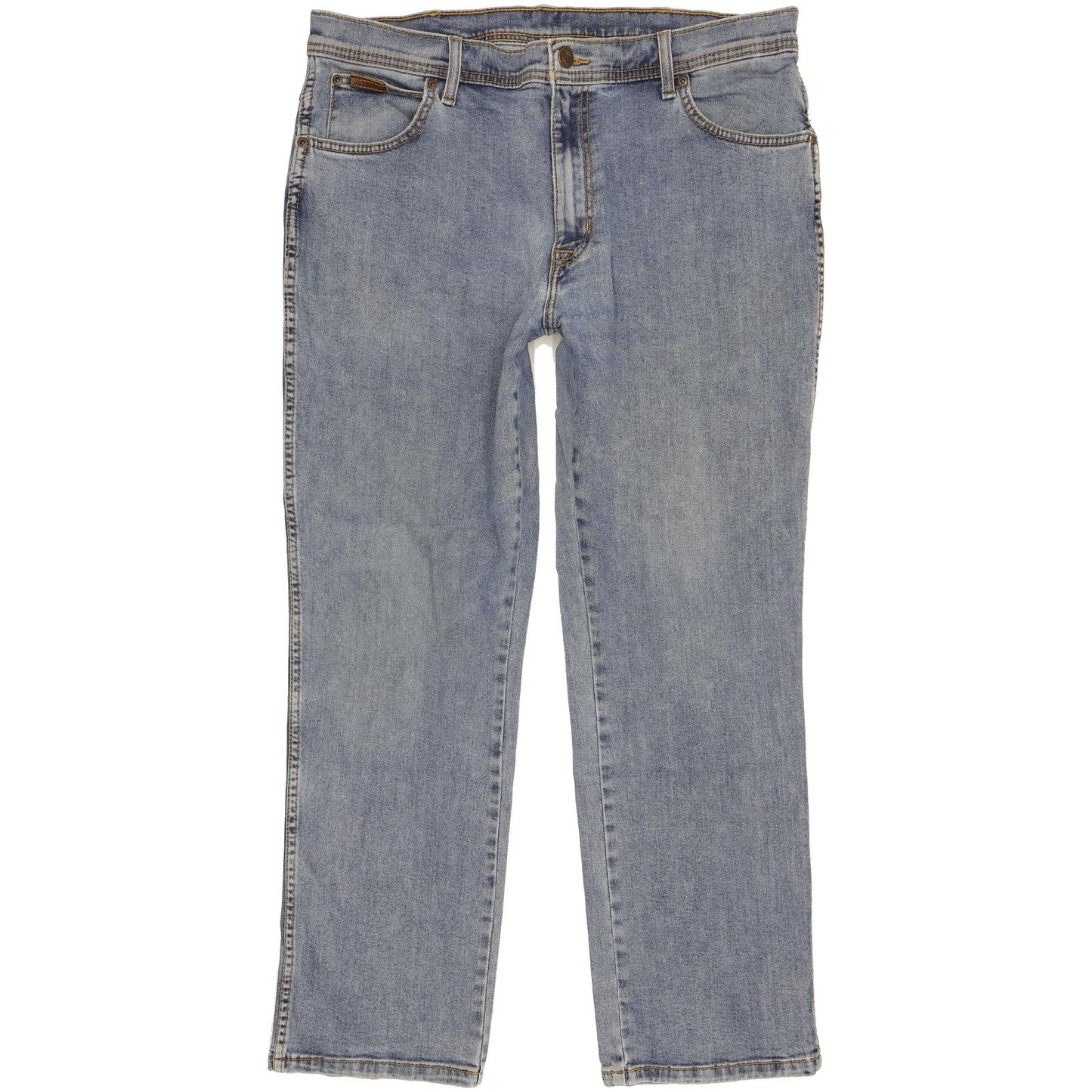 Wrangler Texas Men Blue Straight Regular Stretch Jeans W38 L29