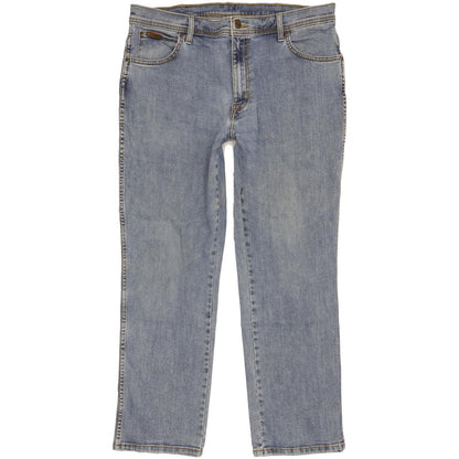 Wrangler Texas Men Blue Straight Regular Stretch Jeans W38 L29