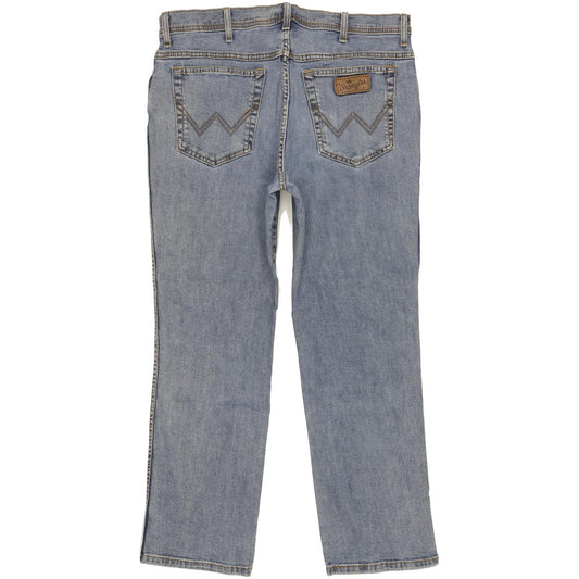 Wrangler Texas Men Blue Straight Regular Stretch Jeans W38 L29