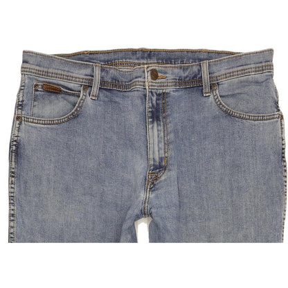 Wrangler Texas Men Blue Straight Regular Stretch Jeans W38 L29