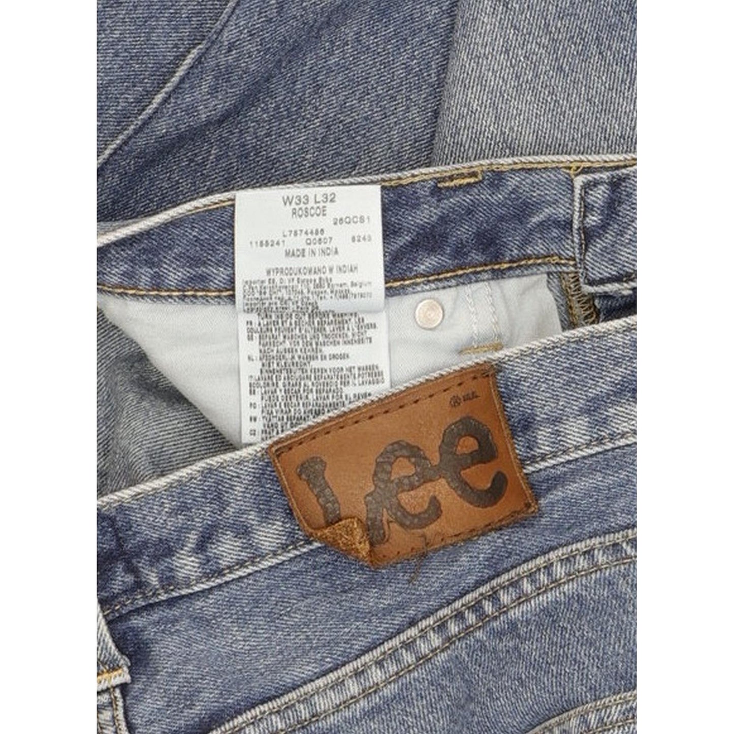 Lee Rosco Men Blue Straight Regular Jeans W33 L32