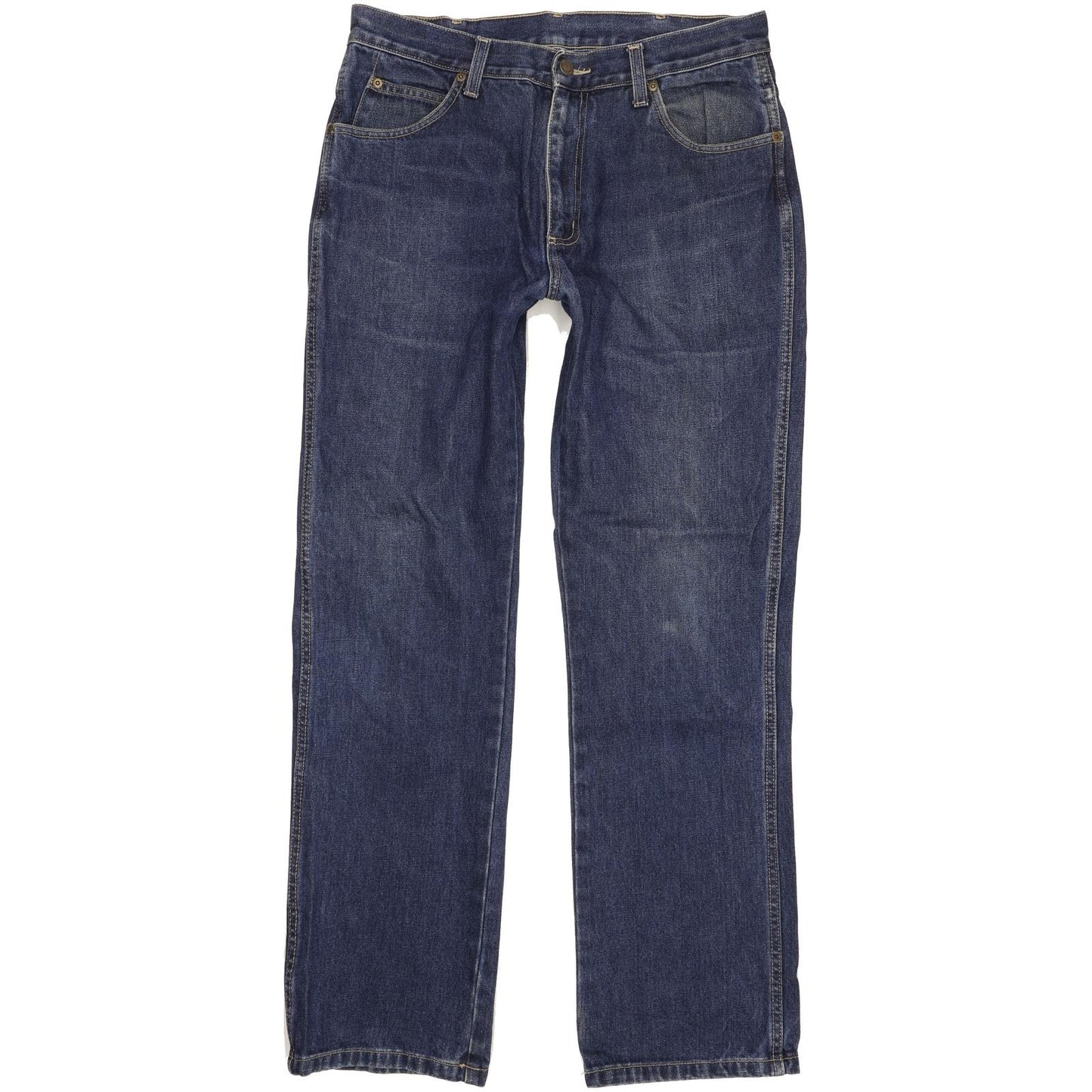 Wrangler Durable Quality Men Blue Straight Regular Jeans W33 L32