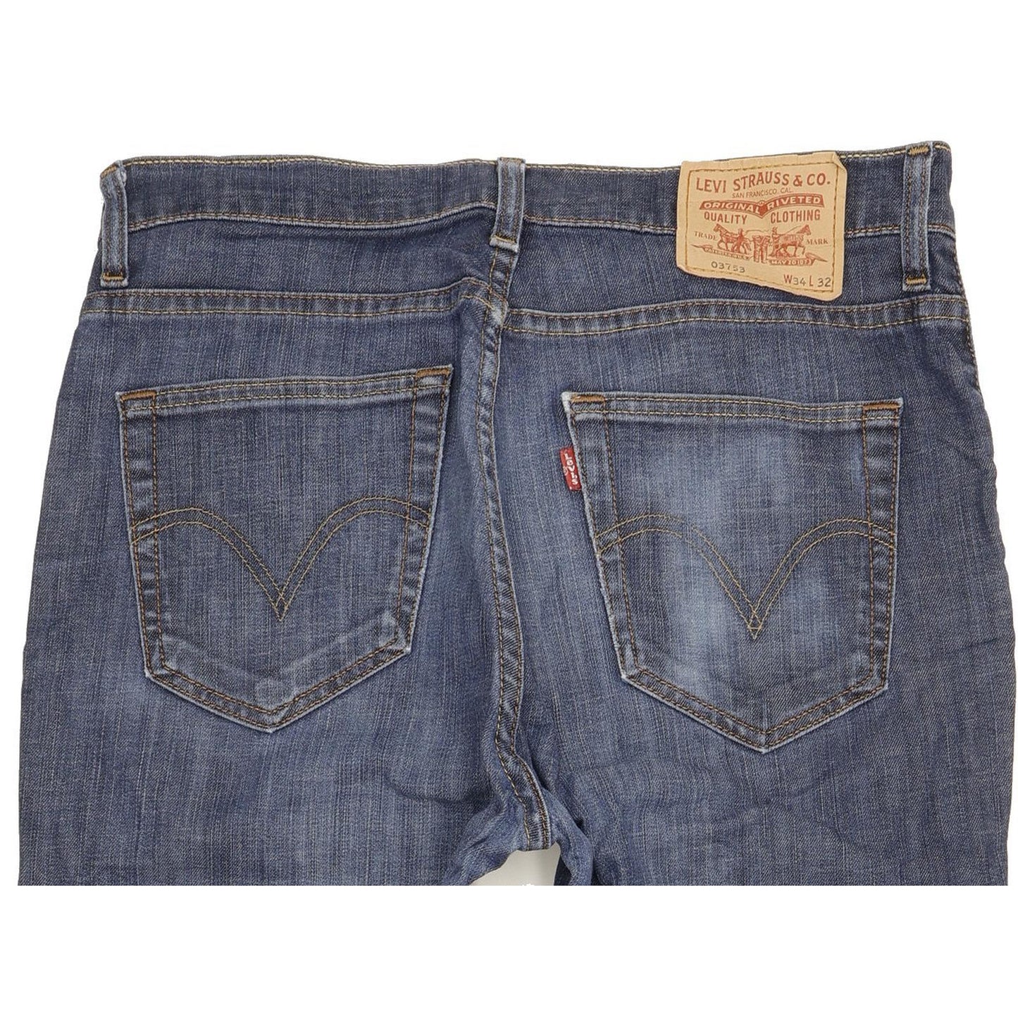 Levi's 753 Men Blue Straight Regular Stretch Jeans W34 L31