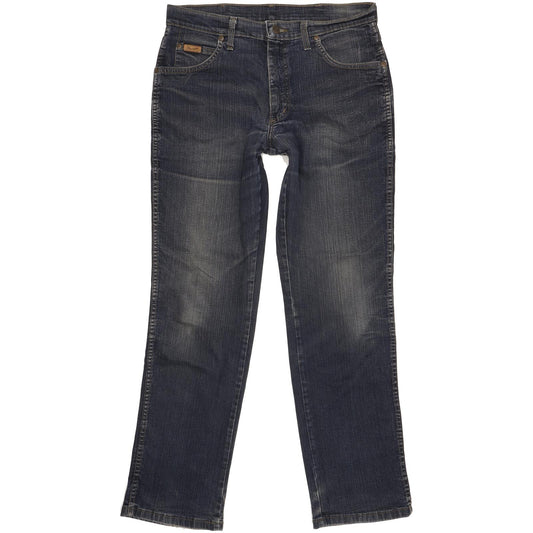 Wrangler Texas Men Blue Straight Regular Stretch Jeans W34 L32