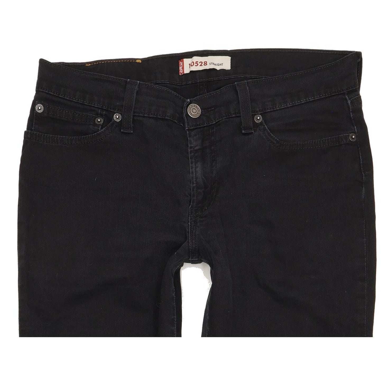 Levi's 528 Women Black Straight Regular Stretch Jeans W31 L33