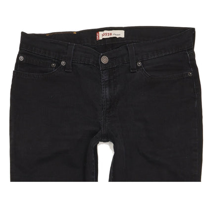 Levi's 528 Women Black Straight Regular Stretch Jeans W31 L33