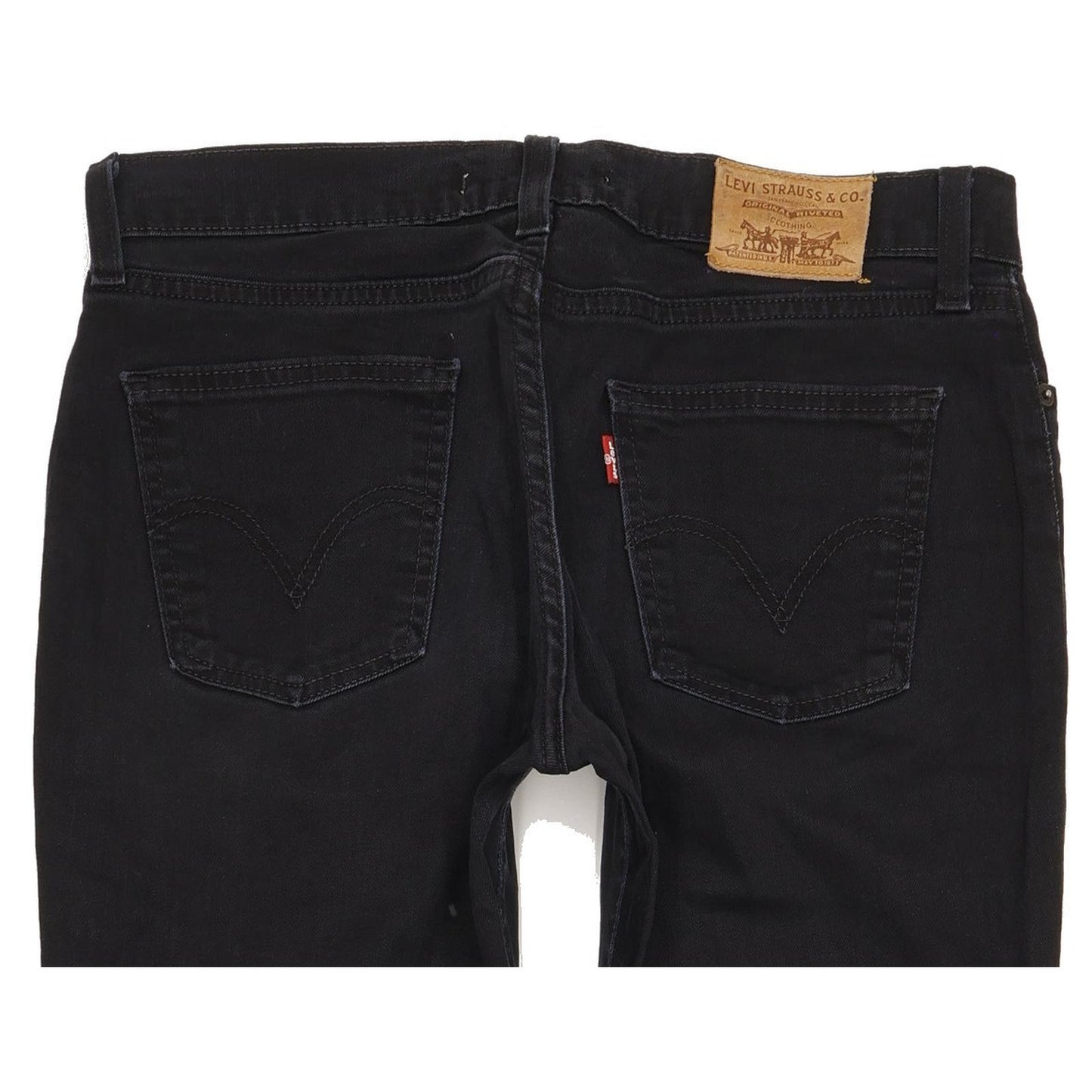 Levi's 528 Women Black Straight Regular Stretch Jeans W31 L33