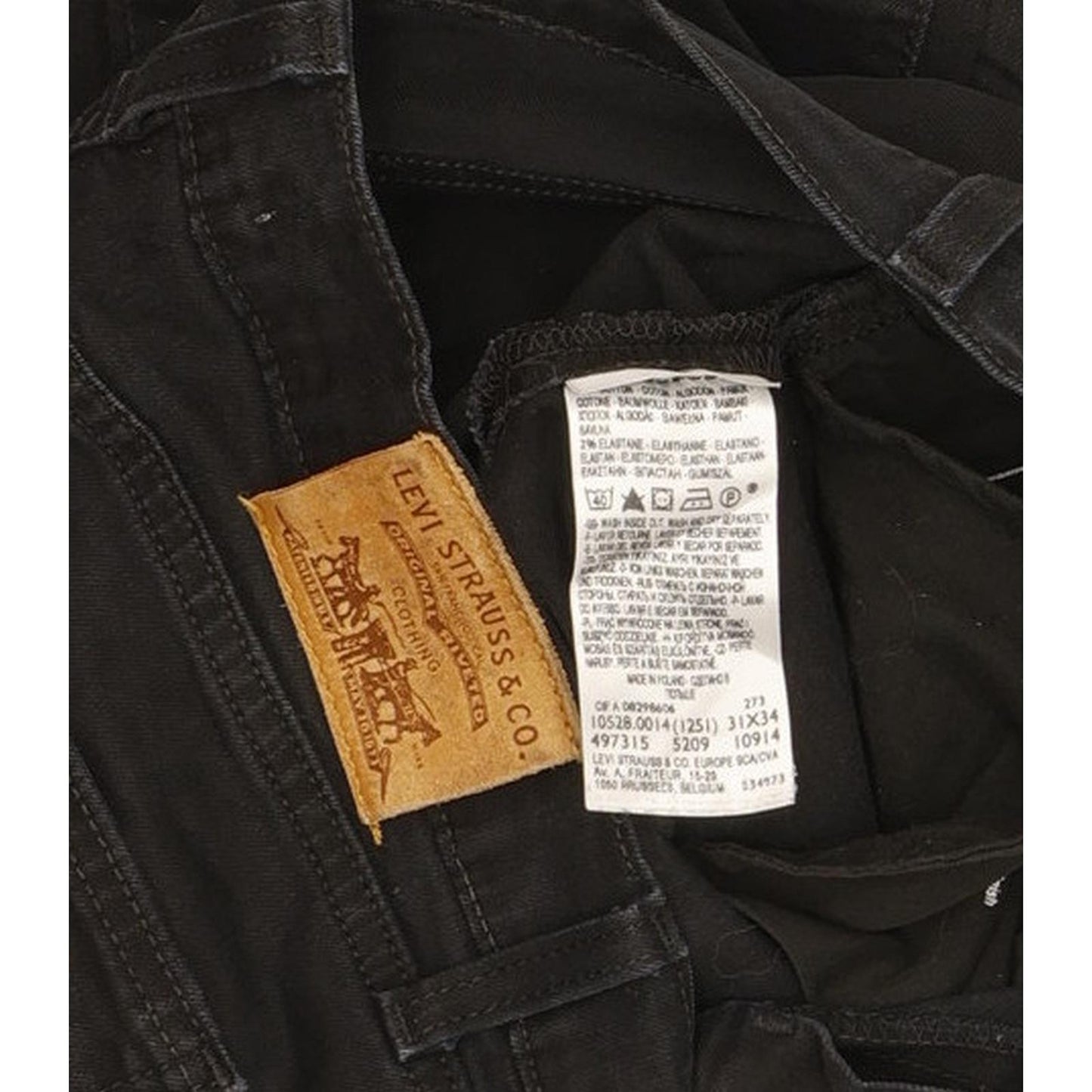 Levi's 528 Women Black Straight Regular Stretch Jeans W31 L33