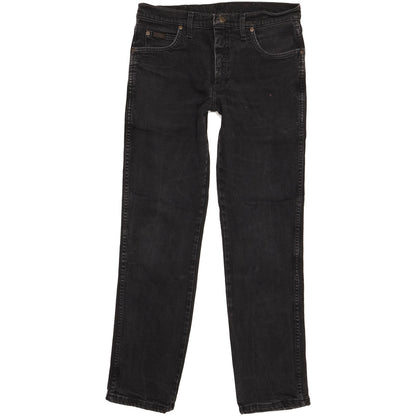 Wrangler Men Black Straight Regular Jeans W32 L31