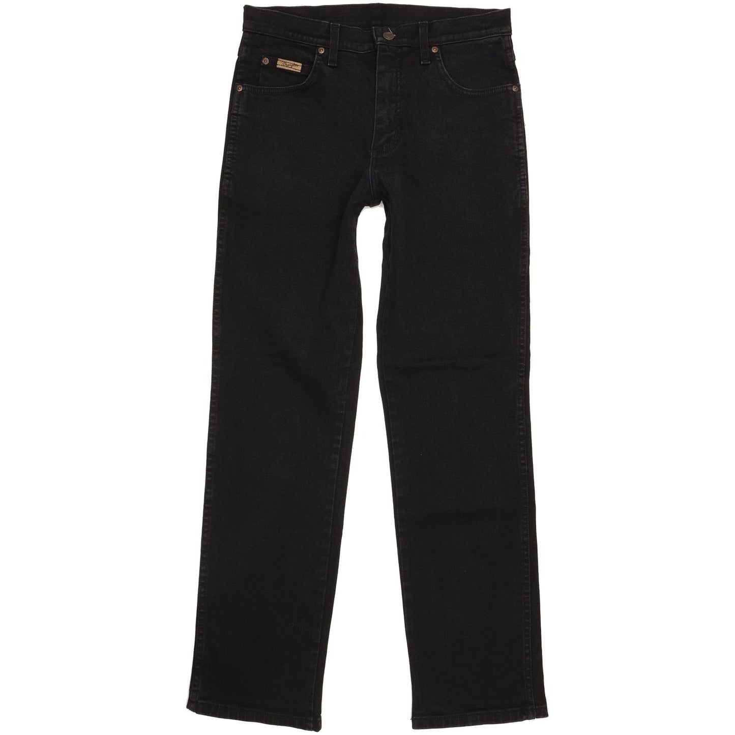 Wrangler Texas Men Black Straight Regular Stretch Jeans W32 L32