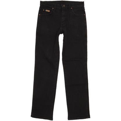 Wrangler Texas Men Black Straight Regular Stretch Jeans W32 L32