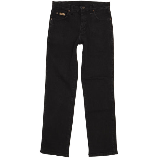Wrangler Texas Men Black Straight Regular Stretch Jeans W32 L32