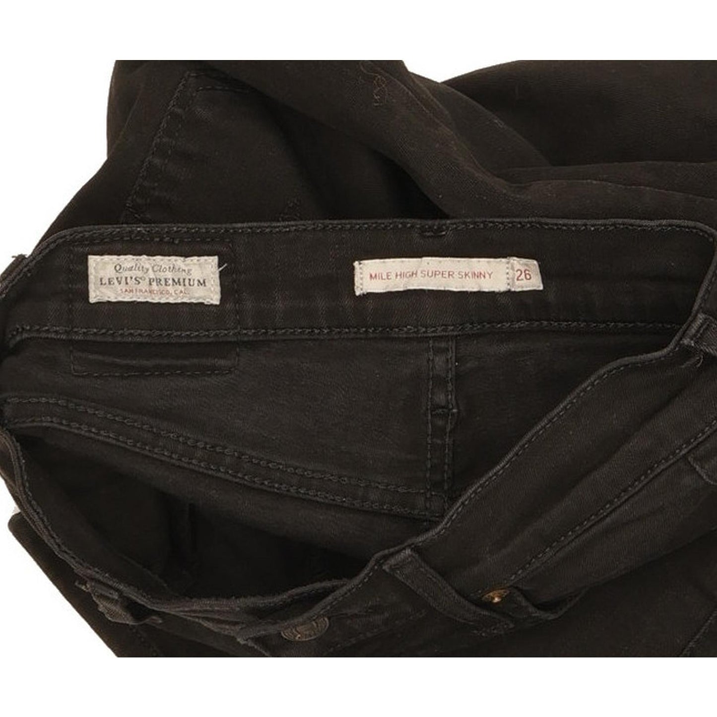 Levi's Mile Women Black Skinny Slim Jeans W26 L27