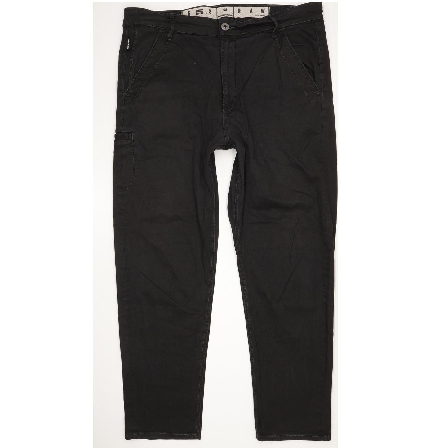 G-Star Men Black Straight Regular Stretch Jeans W32 L32