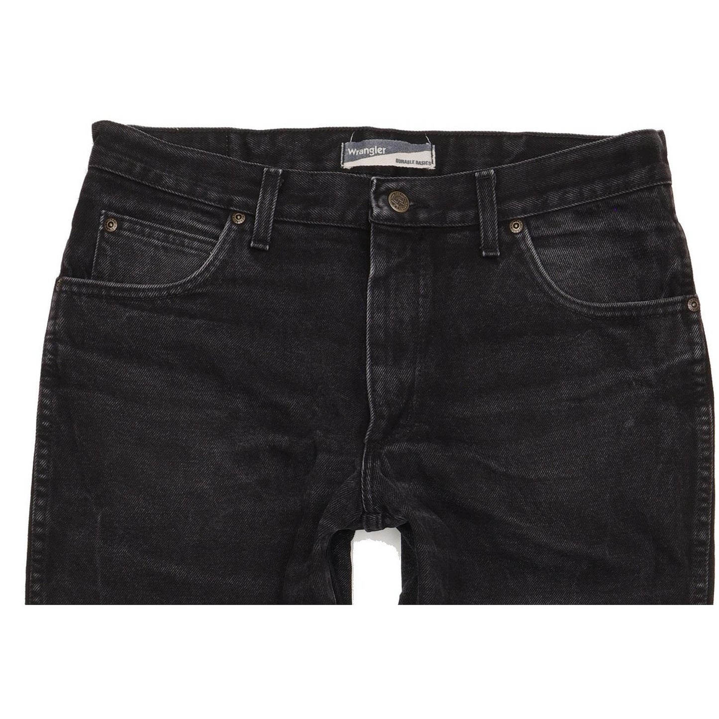 Wrangler Men Black Straight Regular Jeans W34 L32