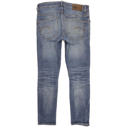 G-Star 3301 Deconstructed Men Blue Skinny Slim Stretch Jeans W34 L30