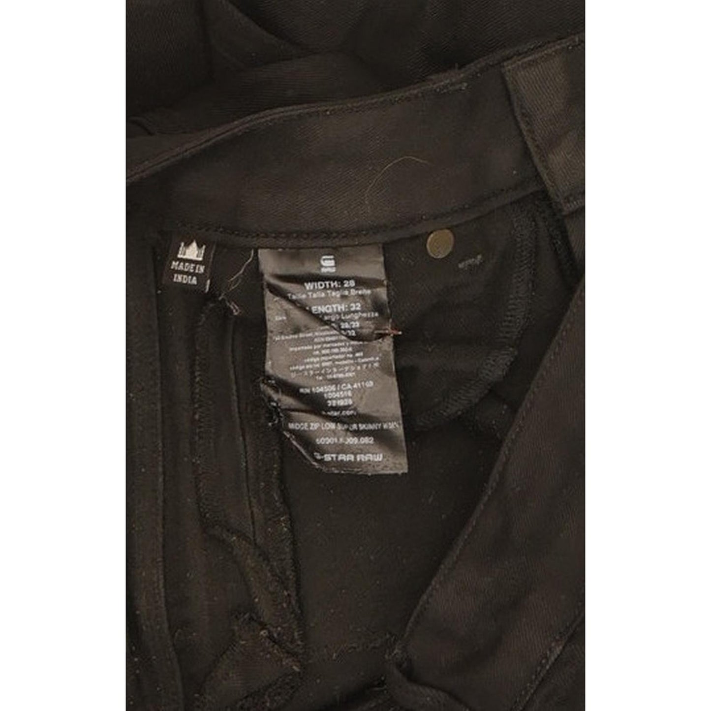 G-Star Midge Women Black Skinny Slim Stretch Jeans W28 L31
