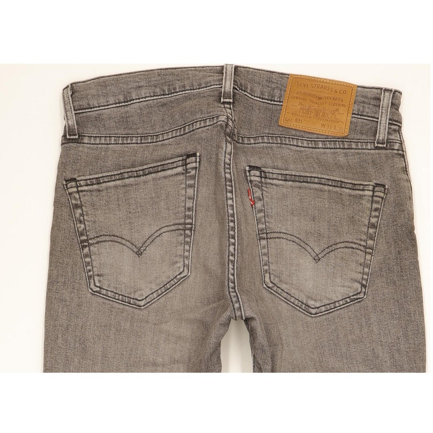 Levi's 511 Men Grey Straight Slim Stretch Jeans W31 L30