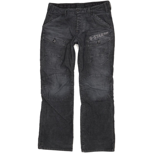 G-Star Storm Elwood Men Black Straight Loose Jeans W34 L34