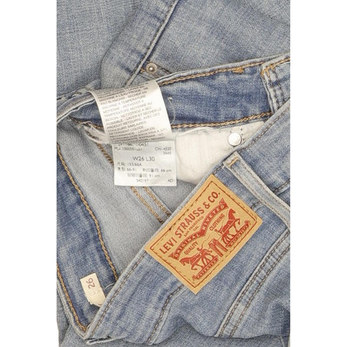 Levi's 721 Women Blue Skinny Slim Stretch Jeans W26 L30