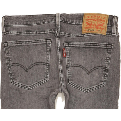 Levi's 519 Hi-Ball Men Grey Skinny Slim Stretch Jeans W34 L30
