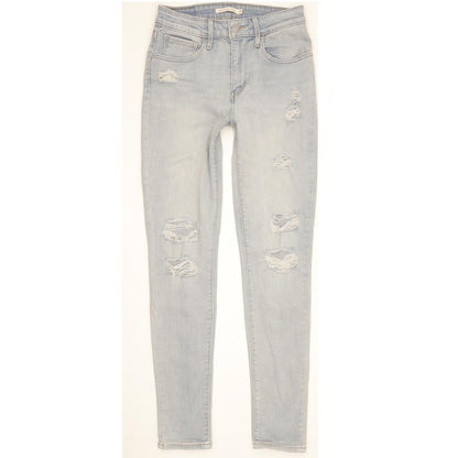 Levi's 721 Women Blue Skinny Slim Stretch Jeans W27 L30