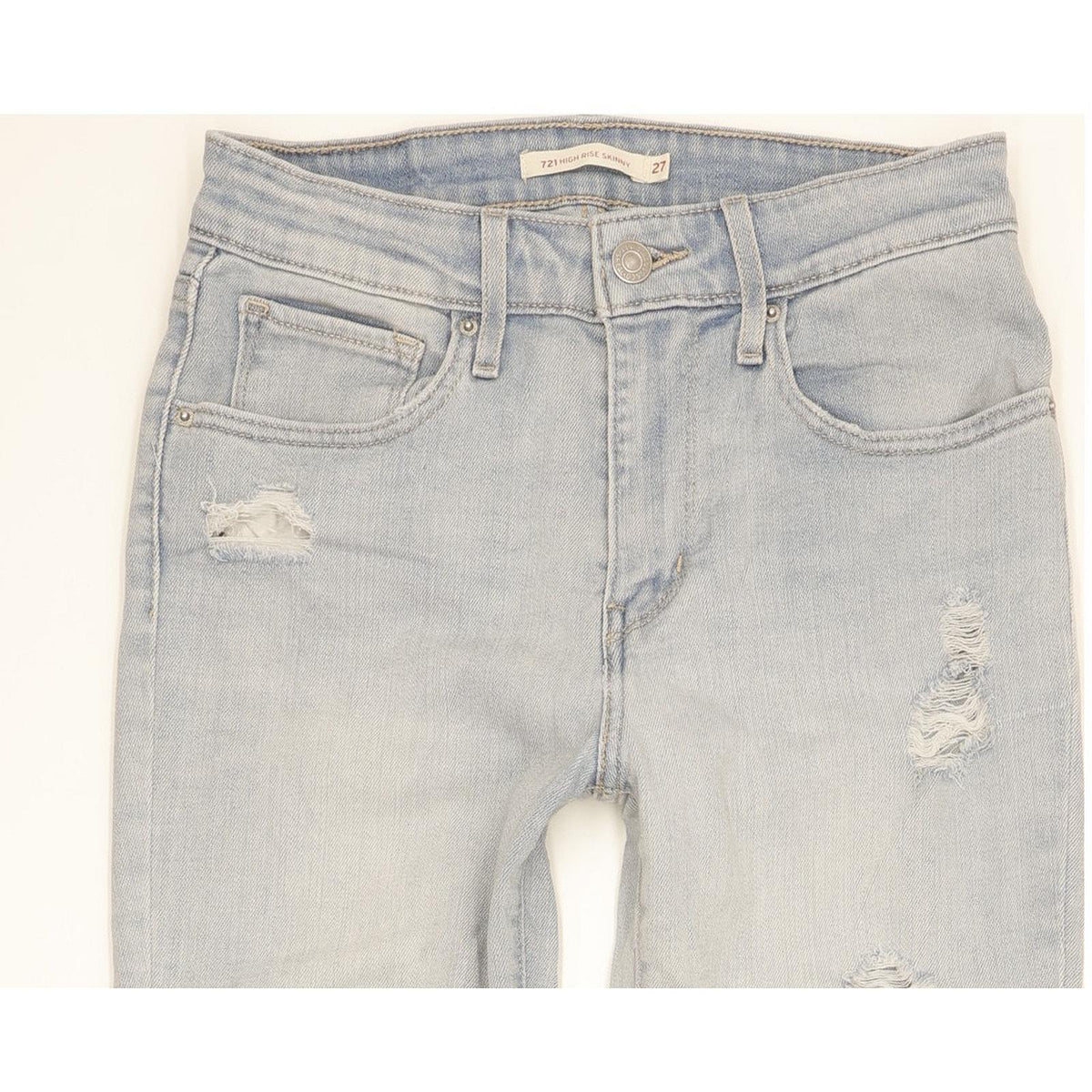 Levi's 721 Women Blue Skinny Slim Stretch Jeans W27 L30