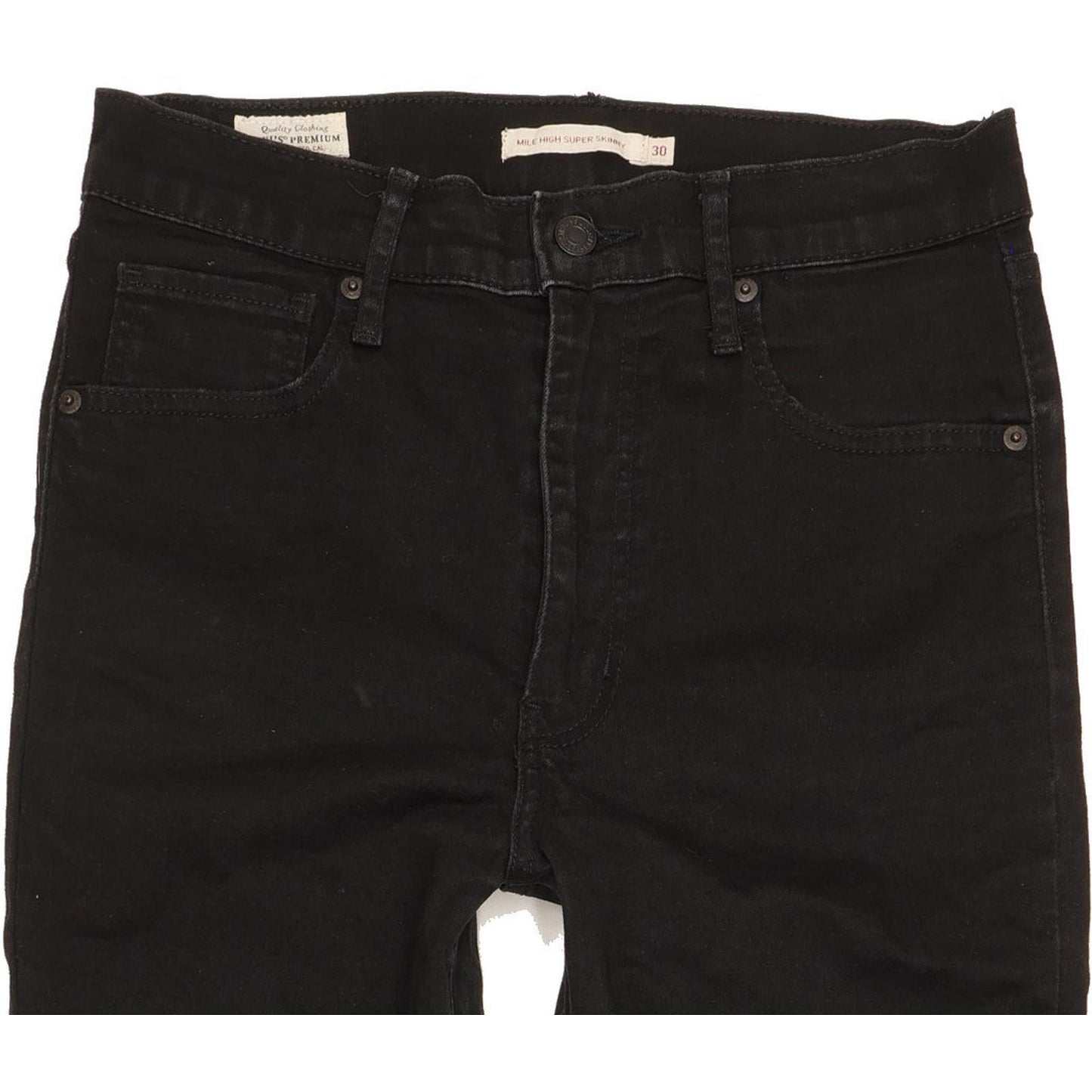 Levi's Mile Black Skinny Slim Stretch Jeans High Waisted W30 L28