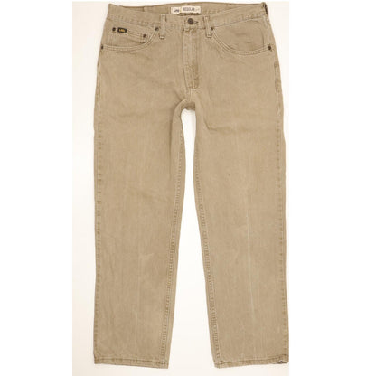 Lee Jim Men Beige Straight Regular Jeans W36 L29