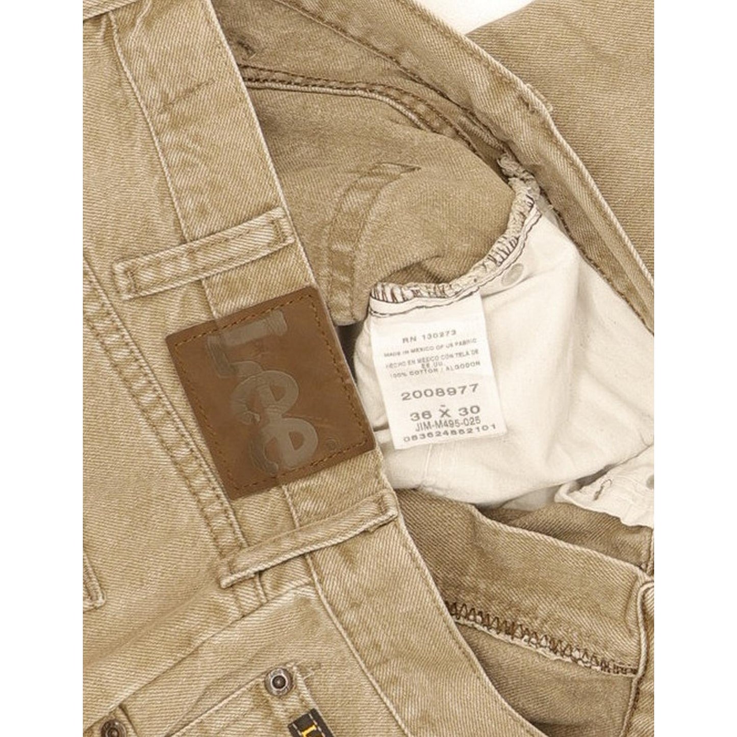 Lee Jim Men Beige Straight Regular Jeans W36 L29