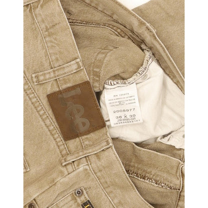Lee Jim Men Beige Straight Regular Jeans W36 L29