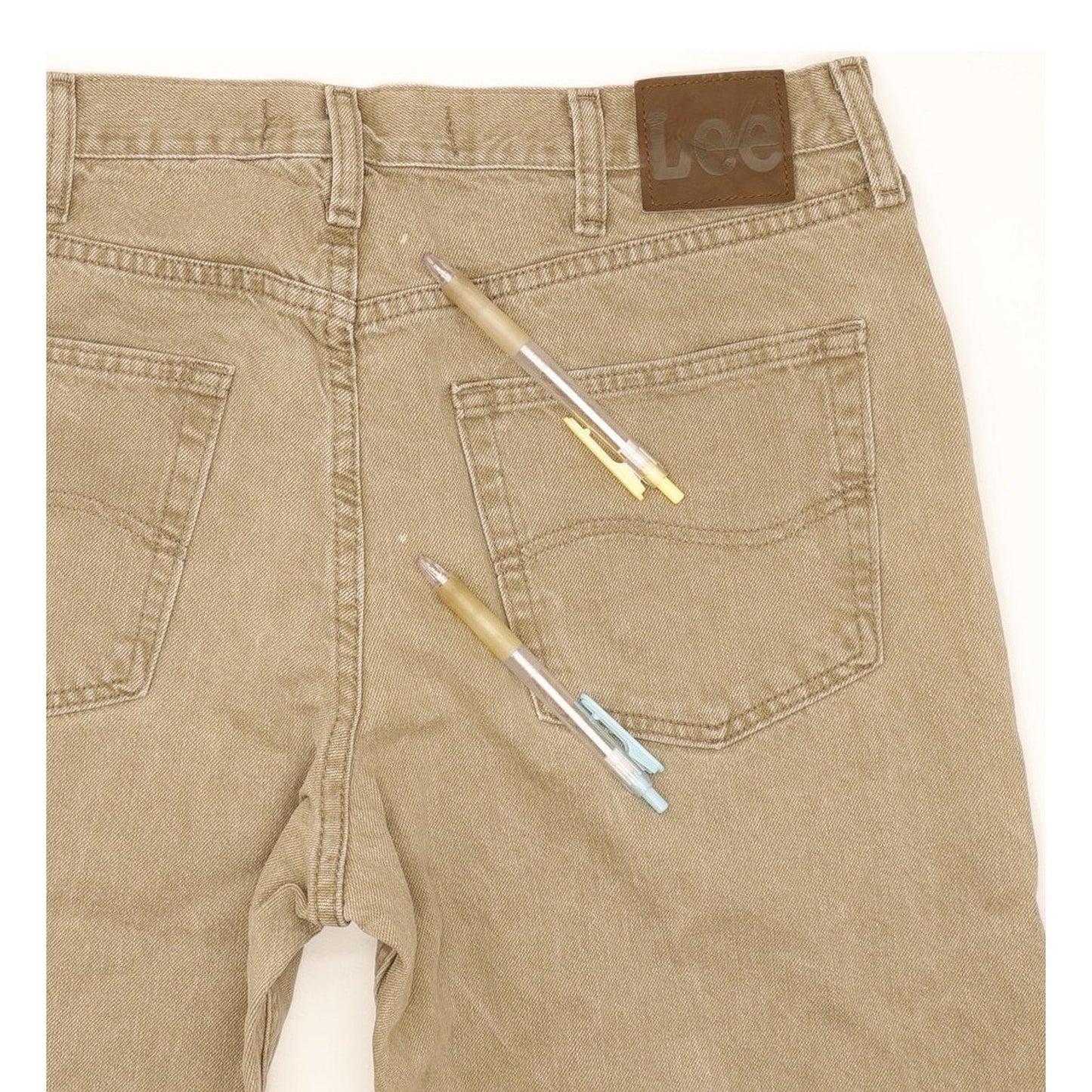 Lee Jim Men Beige Straight Regular Jeans W36 L29