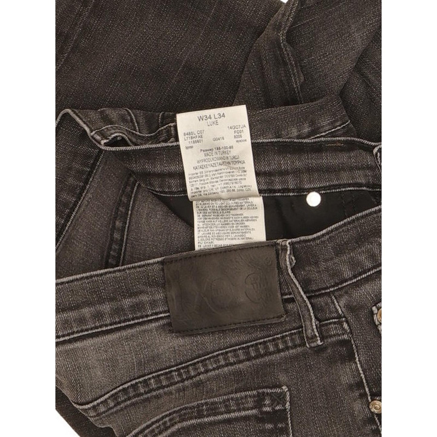 Lee Luke Women Black Skinny Slim Stretch Jeans W34 L34
