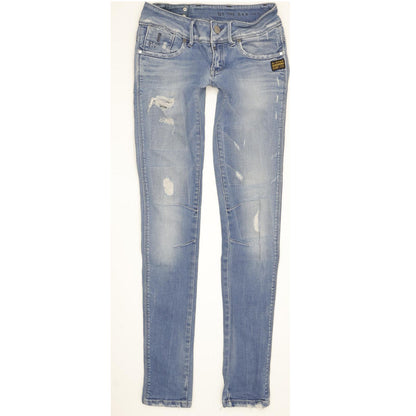 G-Star Women Blue Skinny Slim Stretch Jeans W26 L34