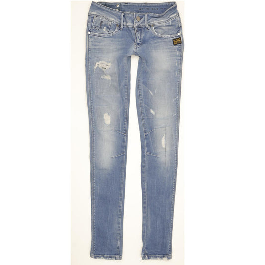 G-Star Women Blue Skinny Slim Stretch Jeans W26 L34