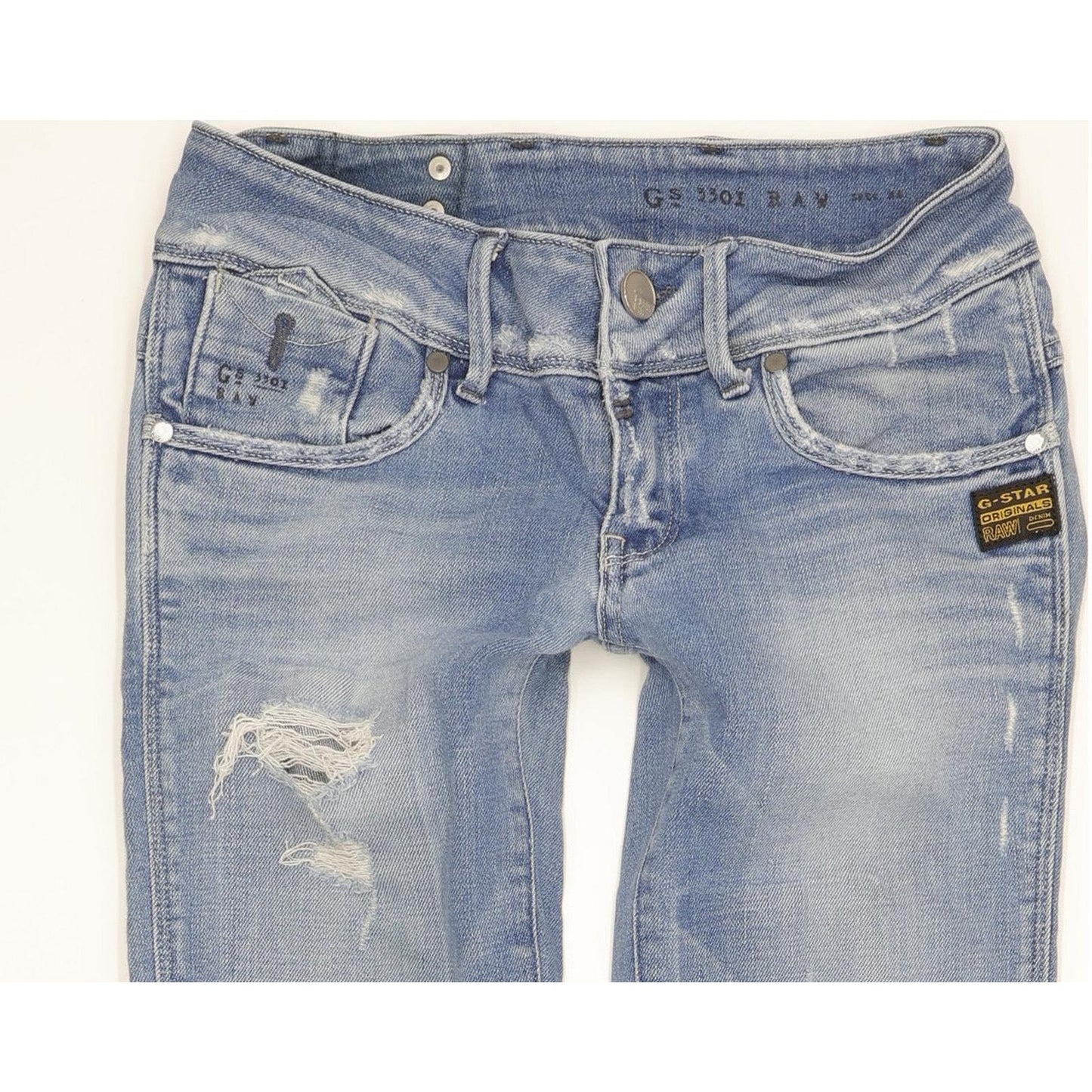 G-Star Women Blue Skinny Slim Stretch Jeans W26 L34