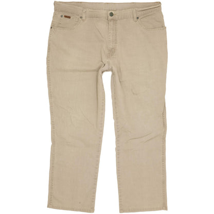 Wrangler Texas Men Beige Straight Regular Stretch Jeans W40 L27