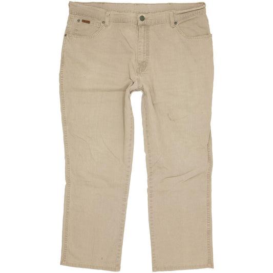 Wrangler Texas Men Beige Straight Regular Stretch Jeans W40 L27
