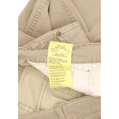 Wrangler Texas Men Beige Straight Regular Stretch Jeans W40 L27