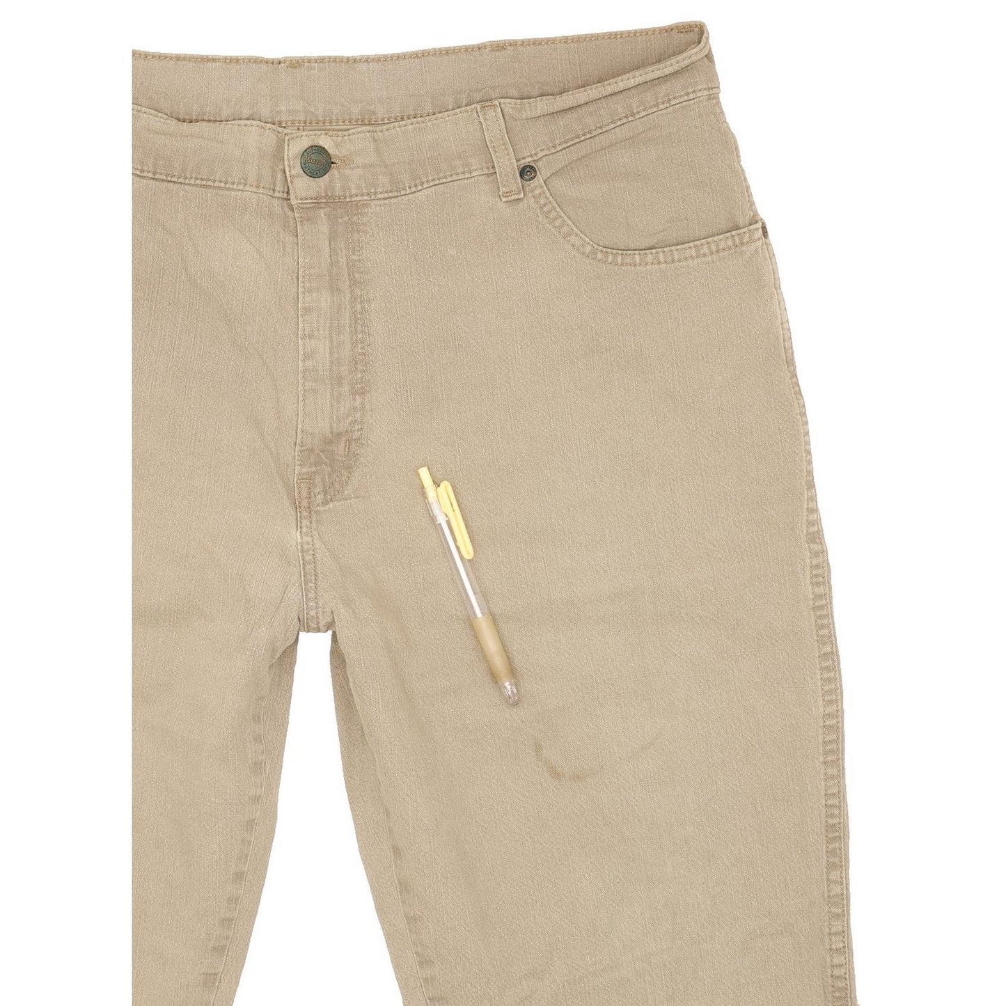 Wrangler Texas Men Beige Straight Regular Stretch Jeans W40 L27