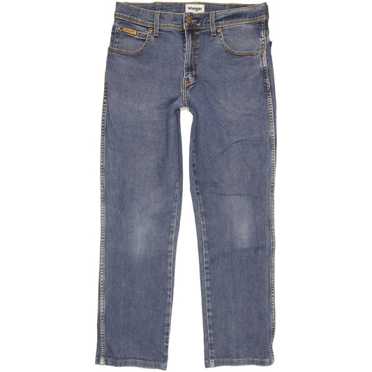 Wrangler Texas Men Blue Straight Regular Stretch Jeans W32 L28