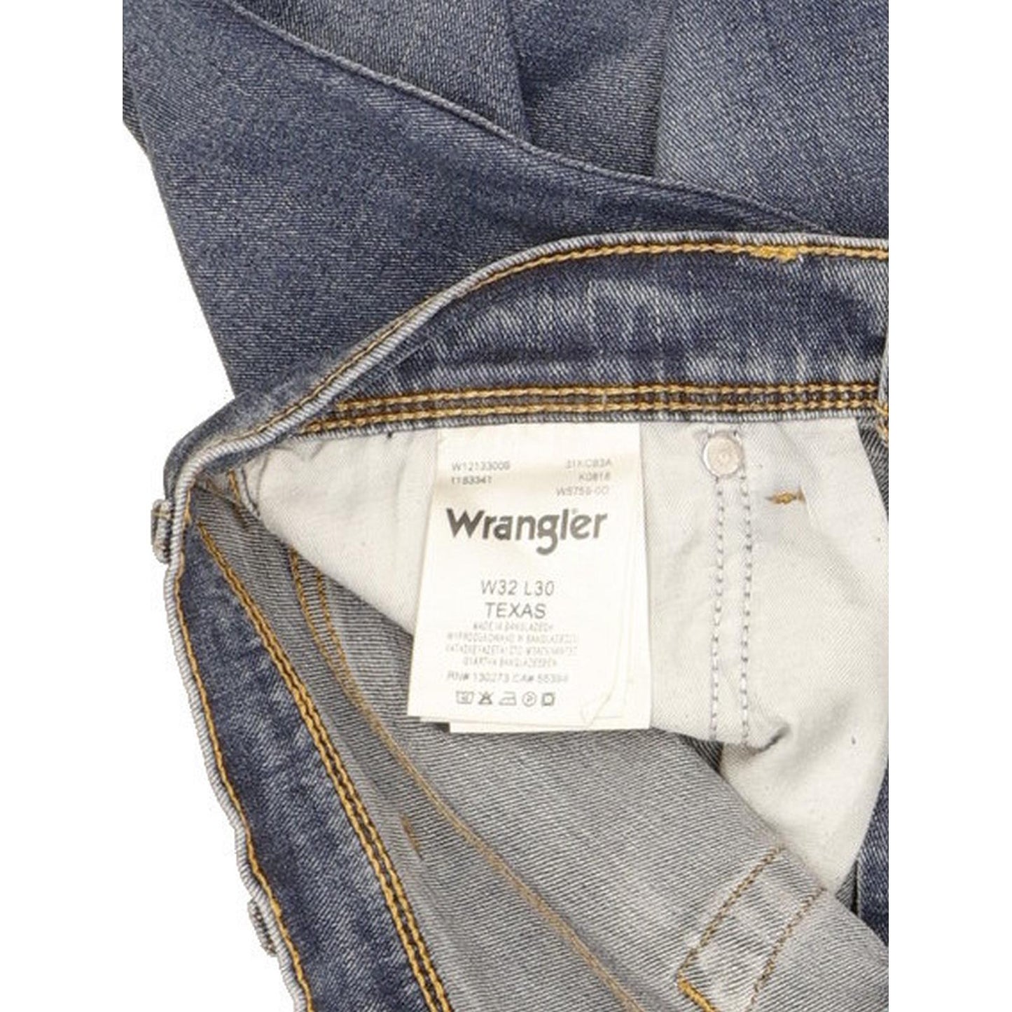 Wrangler Texas Men Blue Straight Regular Stretch Jeans W32 L28