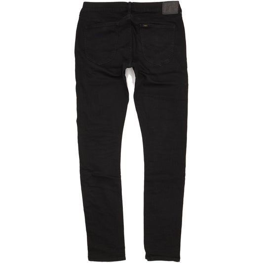 Lee Luke Men Black Skinny Slim Stretch Jeans W34 L36