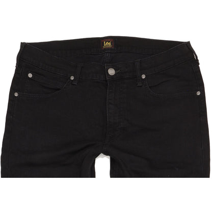 Lee Luke Men Black Skinny Slim Stretch Jeans W34 L36